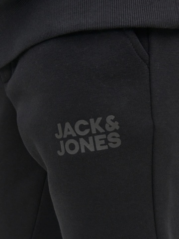 Jack & Jones Pantaloni lungi de trening, baieti, cu talie medie, Relaxed fit, Negru - Img 4