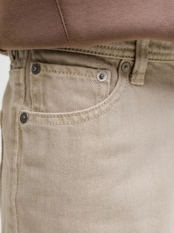 Jack & Jones Pantaloni scurti de blug baieti, cu talie medie, Relaxed fit, Bej - Img 3
