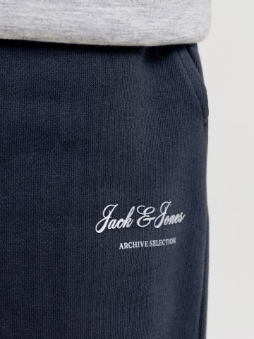 Jack & Jones Pantaloni scurti de trening barbati, talie medie, Regular fit, Bleumarin inchis - Img 4