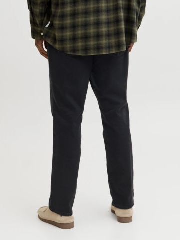 Jack & Jones Plus Blugi JJIGLENN, barbati big sizes, cu talie joasa si croiala Slim fit, Negru - Img 2