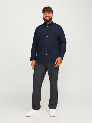 Jack & Jones Plus Camasa barbati big sizes, Joe, Regular fit, Bleumarin inchis - Img 6