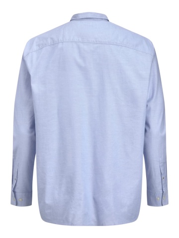 Jack & Jones Plus Camasa casual barbati big sizes, din bumbac organic, Albastru - Img 9