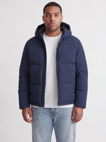 Jack & Jones Plus Geaca barbati big sizes, cu gluga, Regular fit, JJGALAXY, Bleumarin inchis