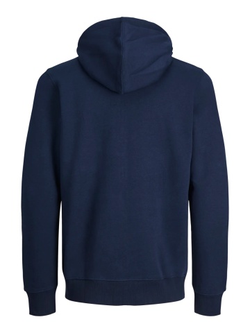 Jack & Jones Plus Hanorac cu fermoar, barbati big sizes, Relaxed Fit, JJEBRADLEY, Bleumarin inchis - Img 9