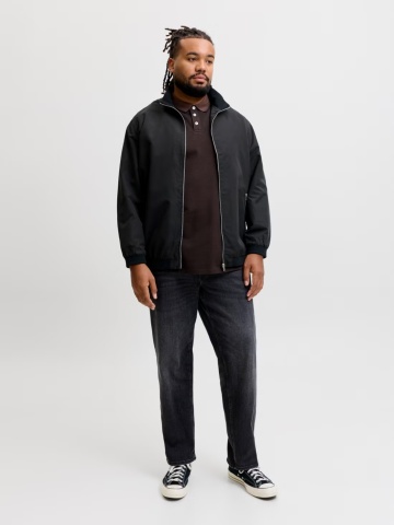 Jack & Jones Plus Jacheta bomber, barbati big sizes, JJERUSH, Negru - Img 6