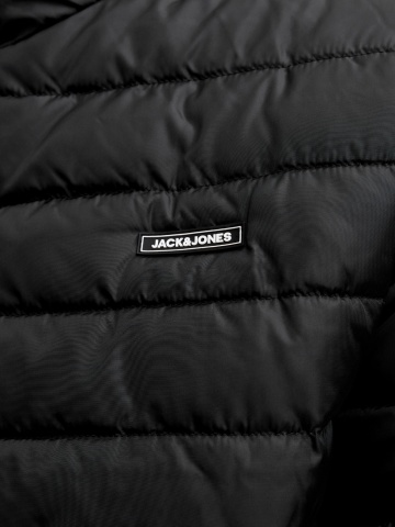 Jack & Jones Plus Jacheta matlasata barbati big sizes, fara gluga, Regular fit, JJELVIS, Negru - Img 2