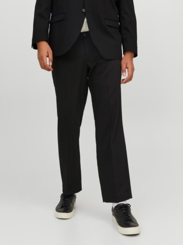 Jack & Jones Plus Pantaloni costum barbati, JPRFRANCO, cu croiala Regular Fit, Negru