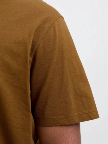Jack & Jones Plus Tricou simplu barbati big sizes, Bradley, decolteu la baza gatului, Maro - Img 5