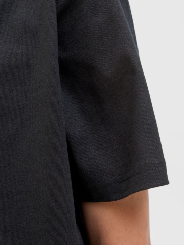 Jack & Jones Tricou baieti cu decolteu la baza gatului si imprimeu cu logo, Negru - Img 4
