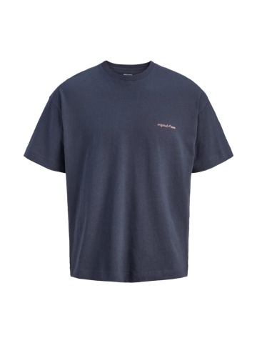 Jack & Jones Tricou barbati, din bumbac, imprimeu pe spate, Loose fit, JORMONTAUK, Gri inchis - Img 8