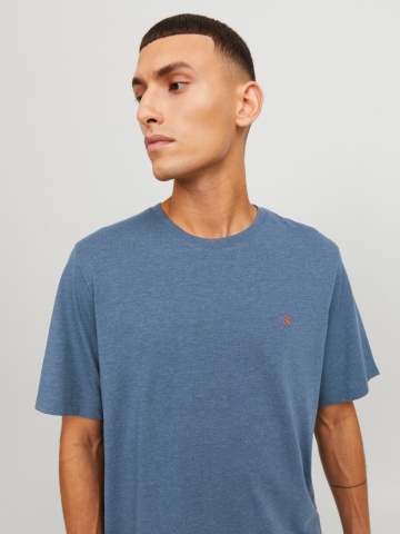 Jack & Jones Tricou barbati JJEPAULOS TEE SS, Standard Fit, Albastru inchis - Img 5