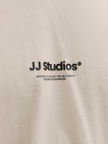 Jack & Jones Tricou barbati, JJESOHO TEE SS, la baza gatului, Relaxed Fit, Crem - Img 5