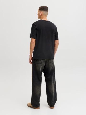 Jack & Jones Tricou cu decolteu la baza gatului, barbati, Standard fit, Negru - Img 7