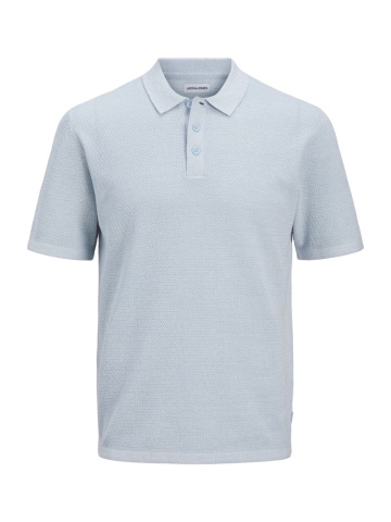 Jack & Jones Tricou polo barbati, cu aspect tricotat, Regular Fit, Albastru deschis - Img 8