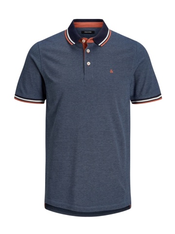 Jack & Jones Tricou polo barbati, Slim fit cu guler contrast, Albastru inchis - Img 8