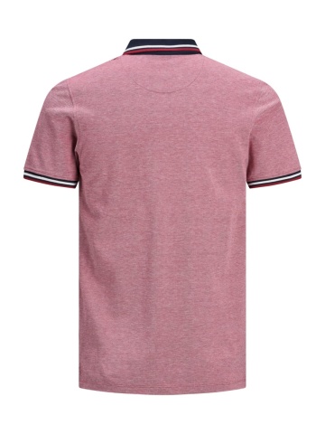 Jack & Jones Tricou polo barbati, Slim fit cu guler contrast, Roz - Img 9
