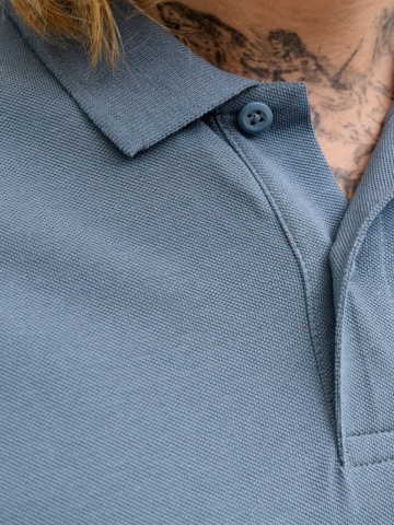 Jack & Jones Tricou polo Basic, Slim Fit, din bumbac, Albastru - Img 4