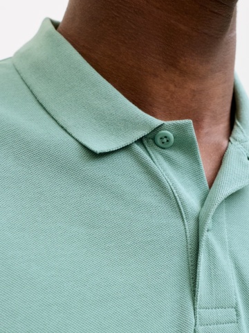 Jack & Jones Tricou polo Basic, Slim Fit, din bumbac, Verde deschis - Img 4