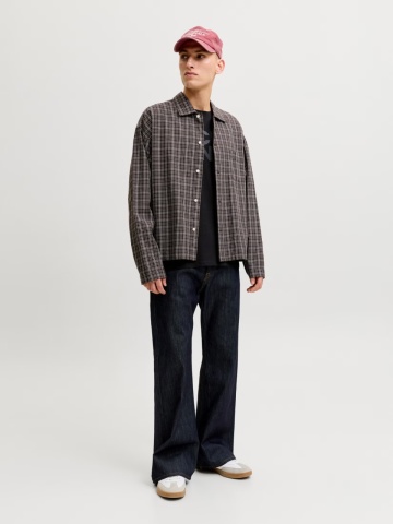 Jack & Jones Tricou simplu, barbati, cu logo, din 100% bumbac, Negru - Img 6