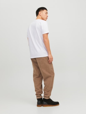 Jack & Jones Tricou simplu, barbati, din 100% bumbac, cu logo, Alb - Img 7