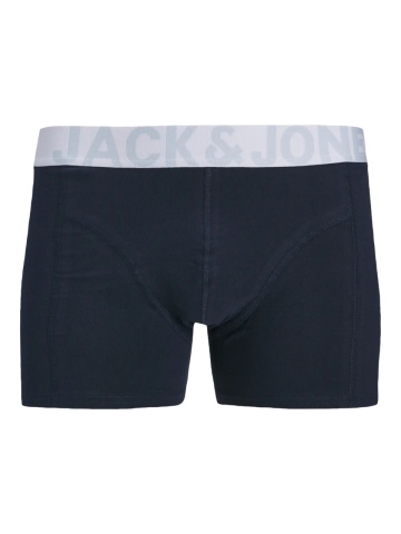 Jack & Jones Underwear barbati, Set 3 perechi de boxeri, banda cu logo, Bleumarin inchis - Img 3