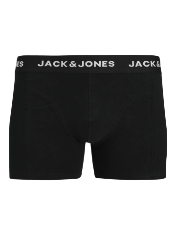 Jack & Jones Underwear barbati, Set 3 perechi de boxeri, cu imprimeu text, Negru - Img 2