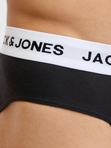 Jack & Jones Underwear barbati, Set 3 perechi de chiloti, banda cu logo, Negru - Img 4