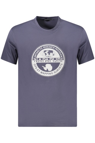 Napapijri Tricou S-Bollo barbati, cu imprimeu grafic, Regular Fit, Bleumarin - Img 1