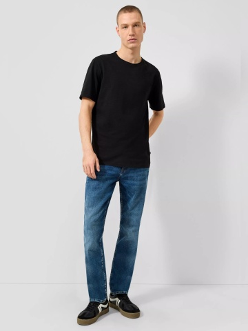 Q/S by s.Oliver Tricou barbati cu maneca scurta, din jerseu de bumbac, Regular fit, Negru - Img 4