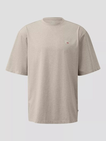 Q/S by s.Oliver Tricou barbati din amestec de bumbac, Relaxed fit, Bej - Img 6