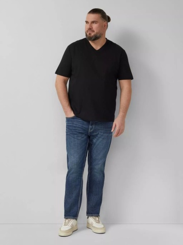 s.Oliver Big Sizes Tricou barbati big sizes cu anchior, din bumbac, Regular fit, Negru - Img 5