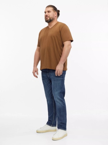 s.Oliver Big Sizes Tricou cu anchior, barbati big sizes, din bumbac, Regular fit, Maro - Img 5