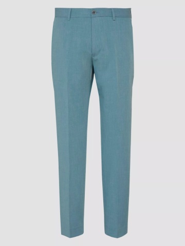 s.Oliver BLACK LABEL Pantaloni costum barbati, cu talie medie si croiala Slim fit, Turcoaz - Img 7
