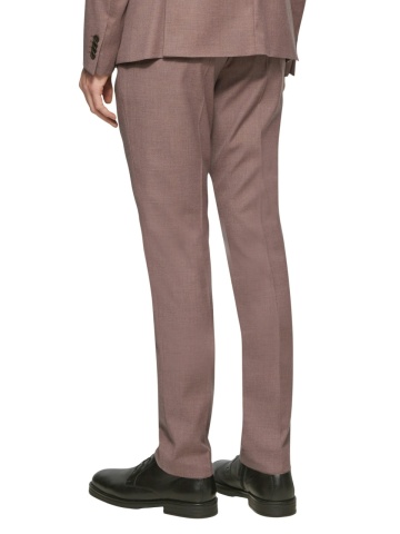 s.Oliver BLACK LABEL Pantaloni costum barbati, cu talie medie si croiala Slim fit, Liliac inchis - Img 2