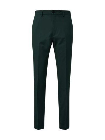 s.Oliver BLACK LABEL Pantaloni costum barbati, cu talie medie si croiala Slim fit, Verde inchis - Img 6