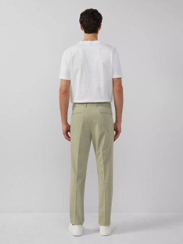 s.Oliver BLACK LABEL Pantaloni costum barbati, Slim fit, Verde masliniu - Img 5
