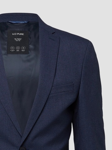 s.Oliver BLACK LABEL Sacou elegant barbati, Slim fit, Bleumarin inchis - Img 8