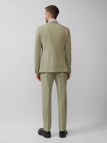 s.Oliver BLACK LABEL Sacou elegant barbati, Slim fit, Verde masliniu - Img 6