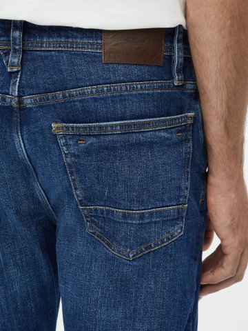 s.Oliver Blugi barbati Mauro, cu talie medie, Regular fit, Tapered leg, Albastru inchis - Img 4