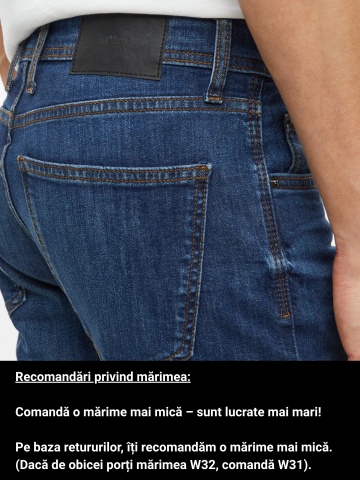 s.Oliver Blugi barbati Nelio cu talie medie, croiala Slim Fit, Slim Leg, Albastru inchis - Img 3