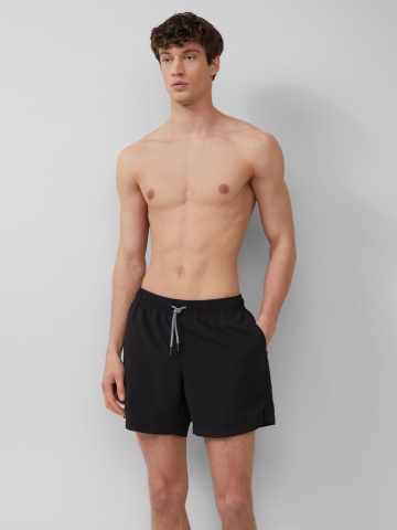 s.Oliver Pantaloni scurti barbati pentru inot, Regular fit, Negru - Img 1