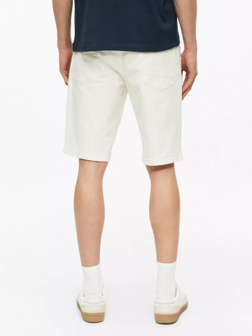 s.Oliver Pantaloni scurti de blug barbati, cu talie medie, Regular fit, Alb - Img 2