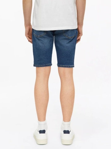 s.Oliver Pantaloni scurti de blug barbati, din bumbac, cu talie medie, Regular fit, Albastru - Img 2