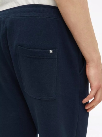 s.Oliver Pantaloni scurti sport, barbati, din bumbac, cu talie medie, Relaxed fit, Detroit, Bleumarin inchis - Img 4