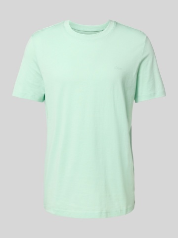 s.Oliver Tricou barbati cu croiala Regular fit, din bumbac, Verde menta - Img 5