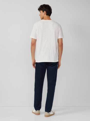 s.Oliver Tricou barbati cu decolteu in V, Regular fit, din bumbac, Alb - Img 5
