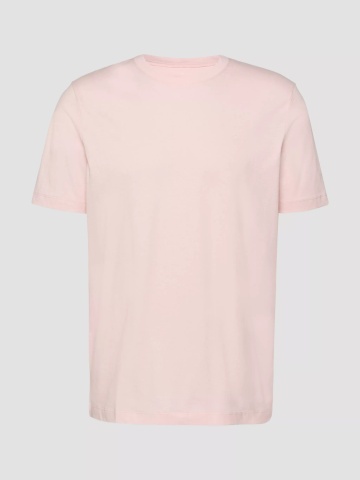 s.Oliver Tricou barbati din bumbac, la baza gatului, Regular fit, Piersica - Img 7