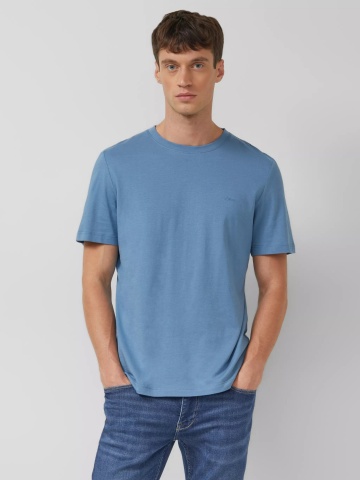 s.Oliver Tricou barbati din bumbac, Regular fit, Albastru inchis
