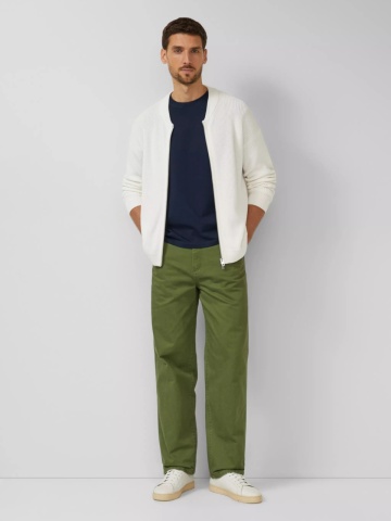 s.Oliver Tricou barbati, din jerseu gros de bumbac, Modern fit, Bleumarin inchis - Img 5