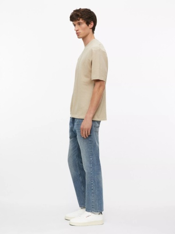 s.Oliver Tricou barbati la baza gatului din bumbac, Regular fit, Bej - Img 5